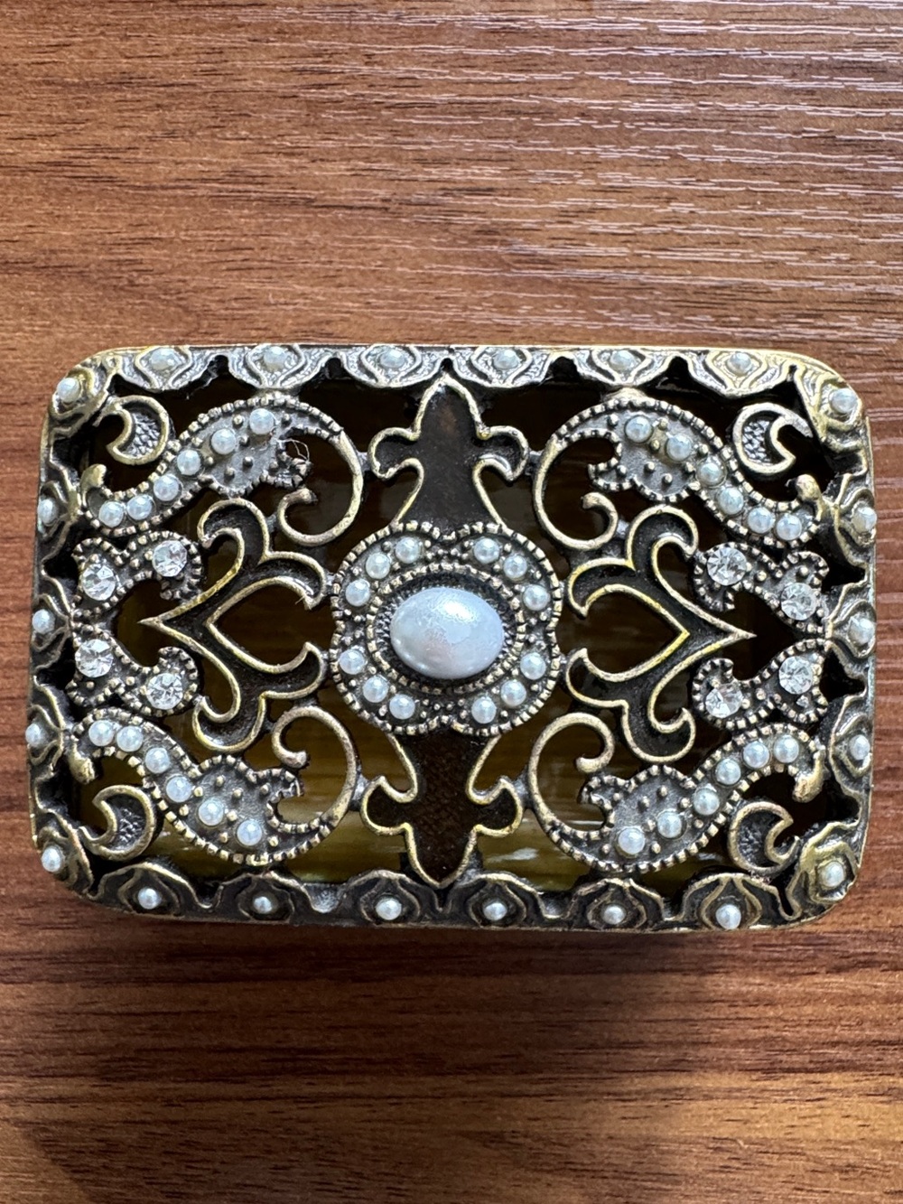 Vintage Heirloom Brass Trinket Box